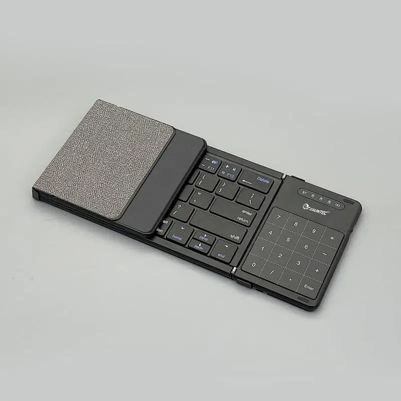 Three-fold Portable  Mini  Bluetooth Foldable Mini Keyboard For pc touchpad Wireless Folding Keyboard